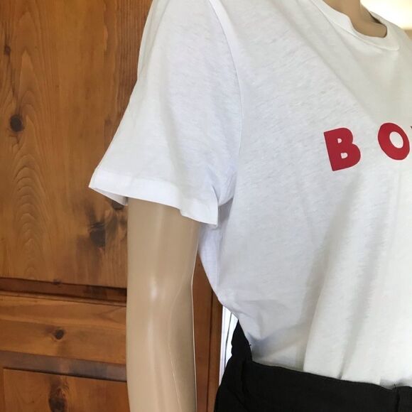 𝅺FRENCH Connection graphic t-shirt Bonjour size L juniors - Picture 4 of 6